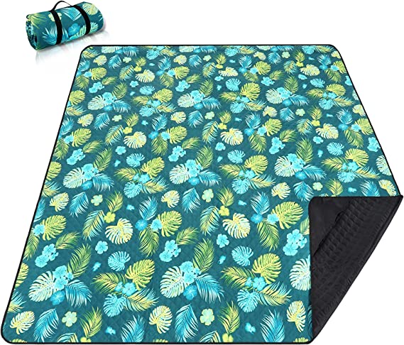 Blue- 1 CHEERWELL Extra Large Waterproof Camping Picnic Blanket Mat， Oversized Beach Blanket Sand Proof Outdoor Accessory Great for Camping on Grass， Hiking， Park with Family 
